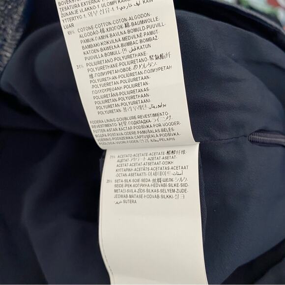 Versace NWTs Faux Leather Navy Blue Zipper Sides Mini Skirt size 4 Size 38 - Picture 9 of 11